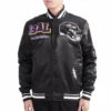 Baltimore ravens mashup full snap satin varsity jacket black 3
