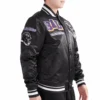Baltimore ravens mashup full snap satin varsity jacket black 4