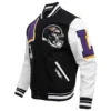 Baltimore ravens mashup wool and leather varsity jacket 1