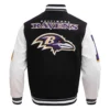Baltimore ravens mashup wool and leather varsity jacket 4