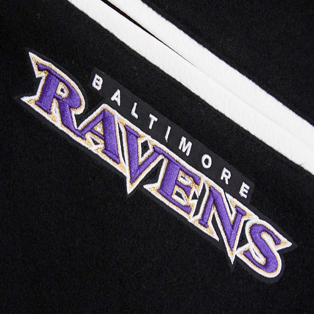 Baltimore ravens mashup wool and leather varsity jacket 6