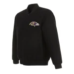 Baltimore Ravens One Color Black Wool Jacket