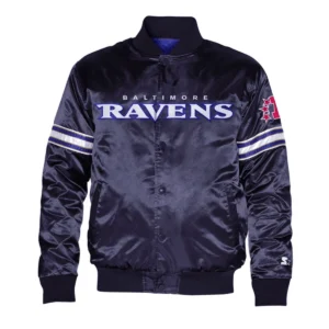Baltimore ravens pick and roll satin jacket