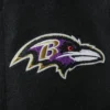 Baltimore ravens pro standard logo black and white varsity jacketbaltimore ravens mashup wool leather varsity jacket copy 3