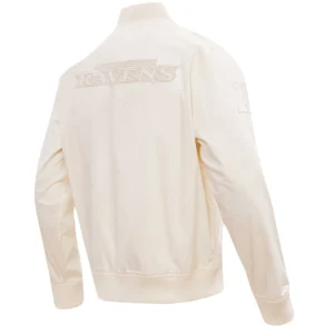 Baltimore ravens pro standard white neutral satin varsity jacket 2