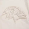 Baltimore ravens pro standard white neutral satin varsity jacket 3