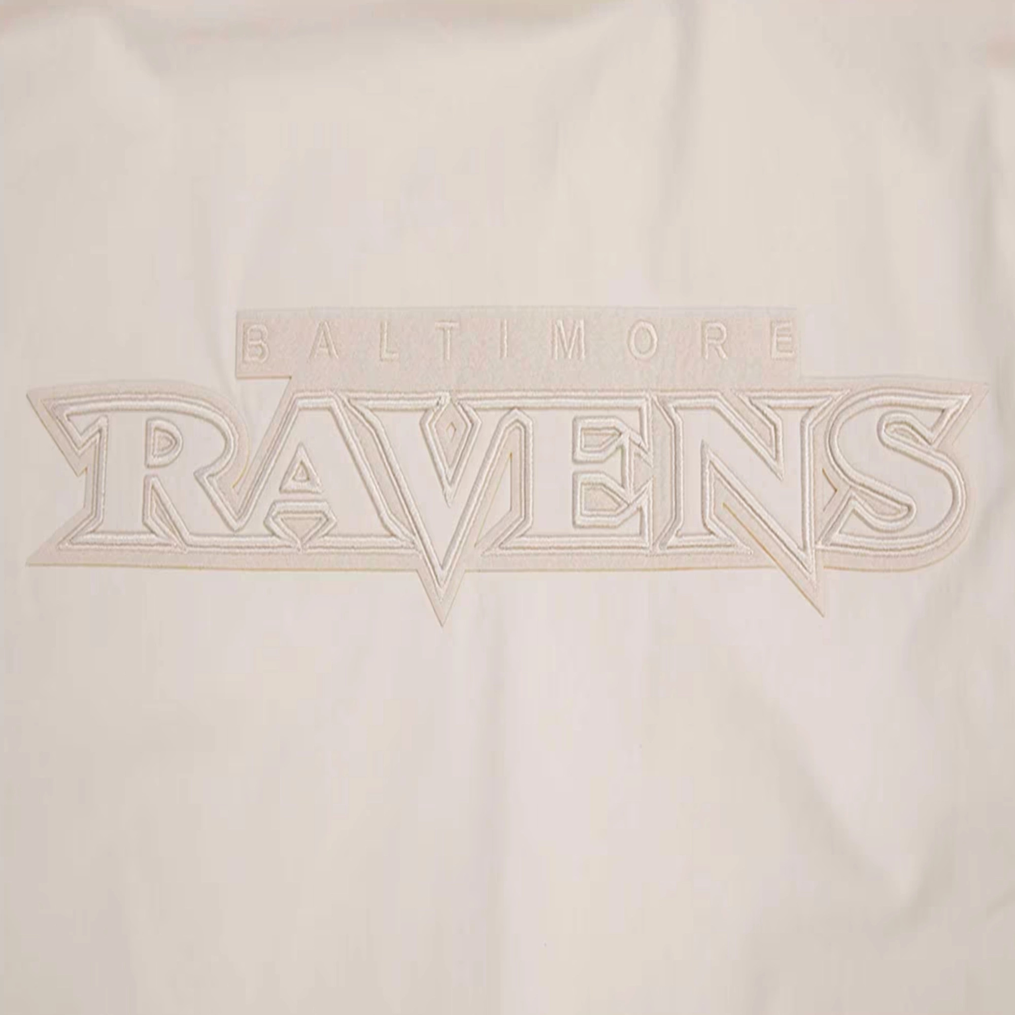 Baltimore ravens pro standard white neutral satin varsity jacket 5