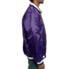 Baltimore ravens snap down purple satin jacket