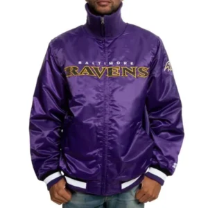 Baltimore ravens snap down vintage satin jacket