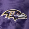 Baltimore ravens starter enforcer purple and black satin varsity jacket 3
