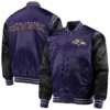 Baltimore ravens starter enforcer purple and black satin varsity jacket 4