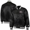Baltimore ravens starter locker room black satin varsity jacket 4