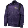 Baltimore ravens starter prime time twill satin varsity jacket 1