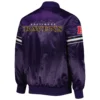 Baltimore ravens starter the pick and roll purple satin varsity jacket 2