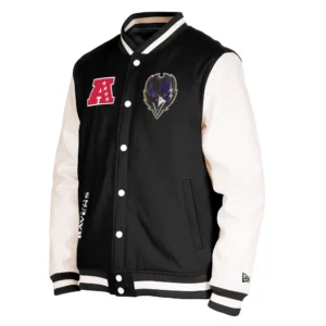 Baltimore ravens third down full snap varsity jacket black 1 1