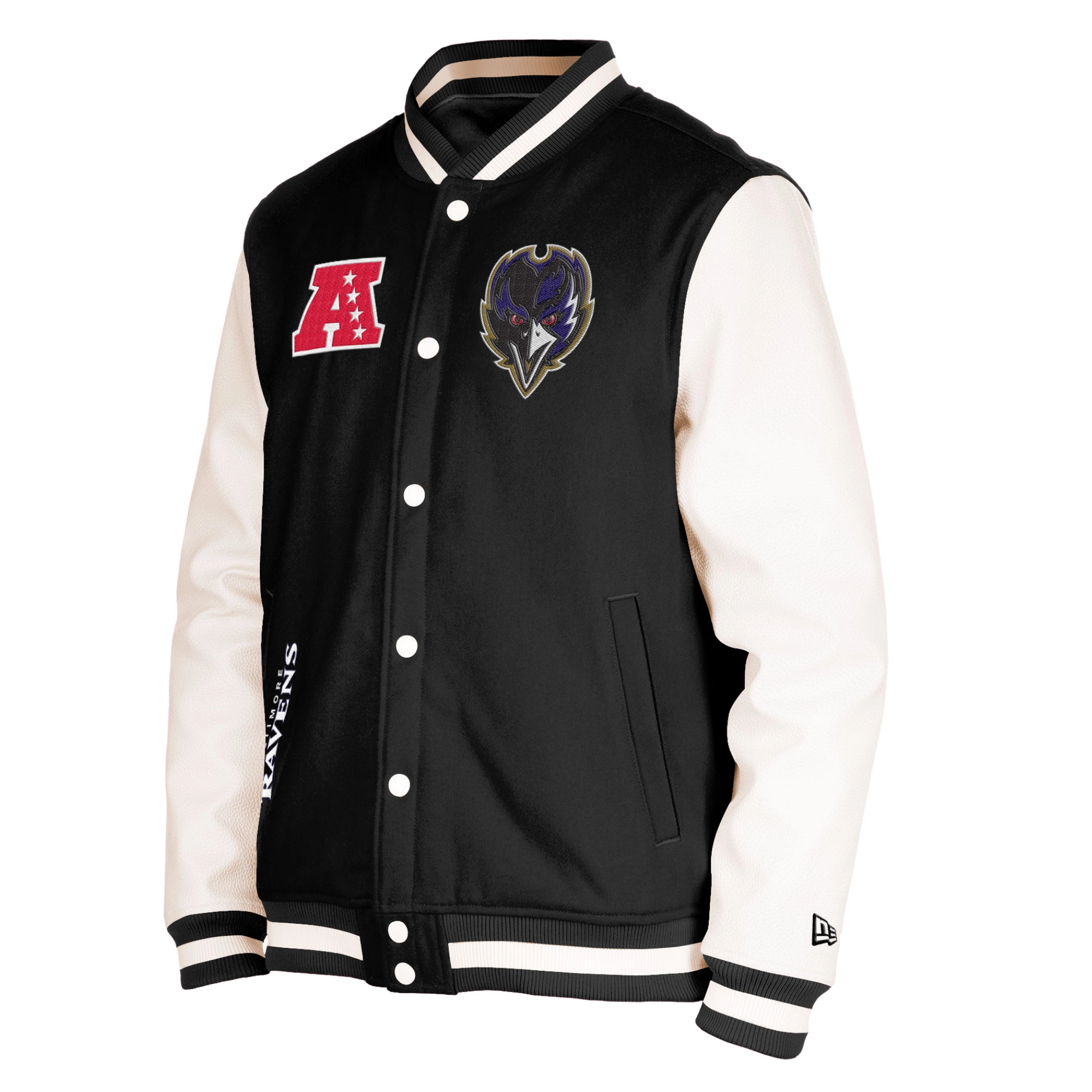 Baltimore ravens third down full snap varsity jacket black 1 1