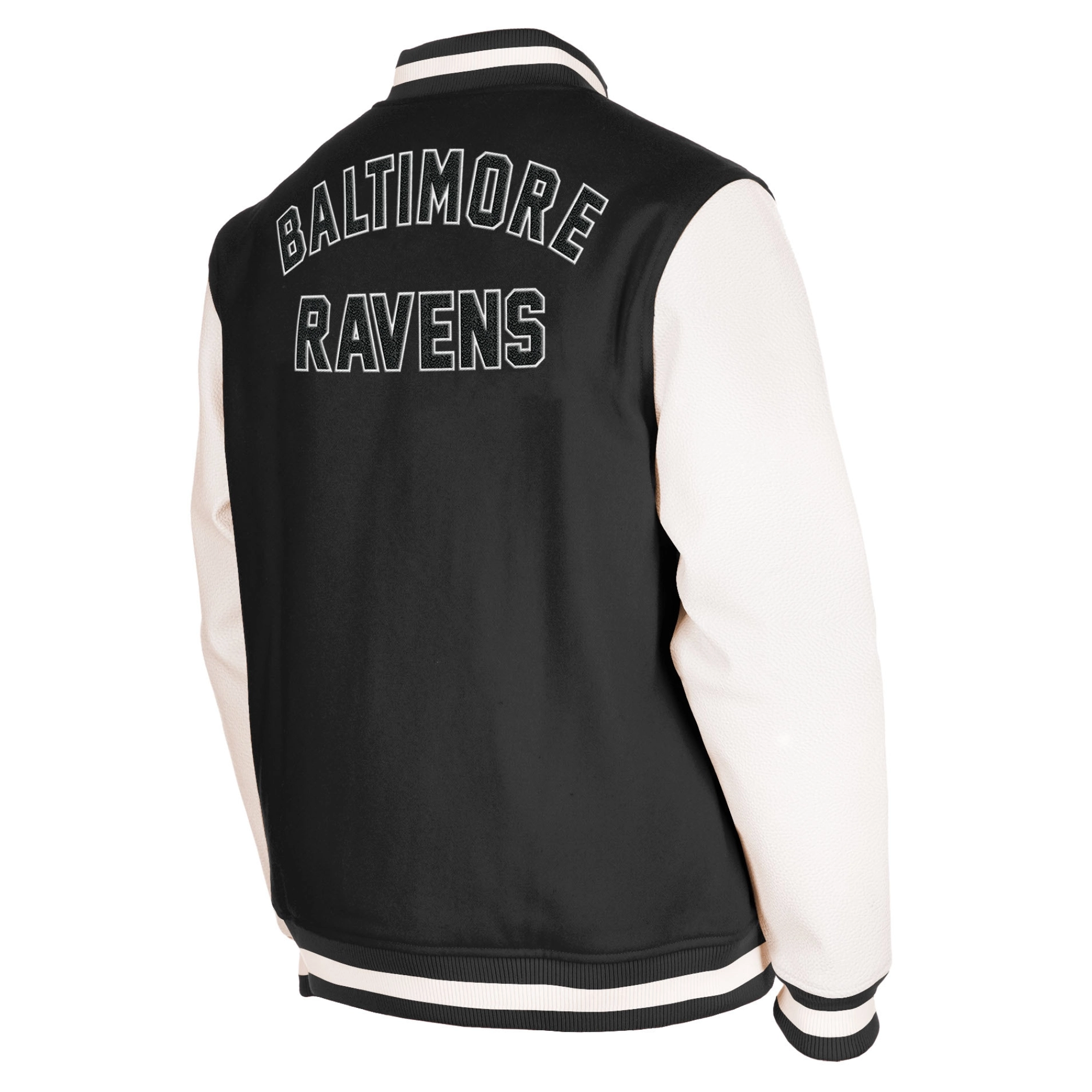 Baltimore ravens third down full snap varsity jacket black 2 1