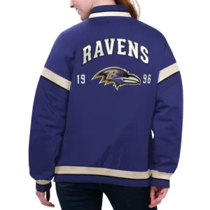 Baltimore ravens tournament purple varsity jacket