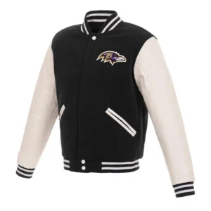 Baltimore ravens two tone black jacket