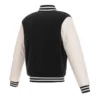 Baltimore ravens two tone wool leather jacket