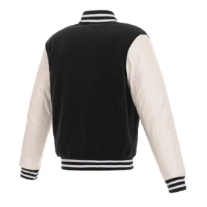 Baltimore ravens two tone wool leather jacket