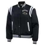 Baltimore Ravens Women's Full-Snap Black Varsity Jacket