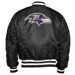Baltimore ravens x new era ma 1 bomber varsity jacket black 1 1