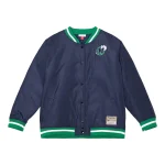 Dallas Mavericks Women's Puffer Hardwood Classic Navy Satin Jacket