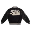 Basketball black five varsity jacket
