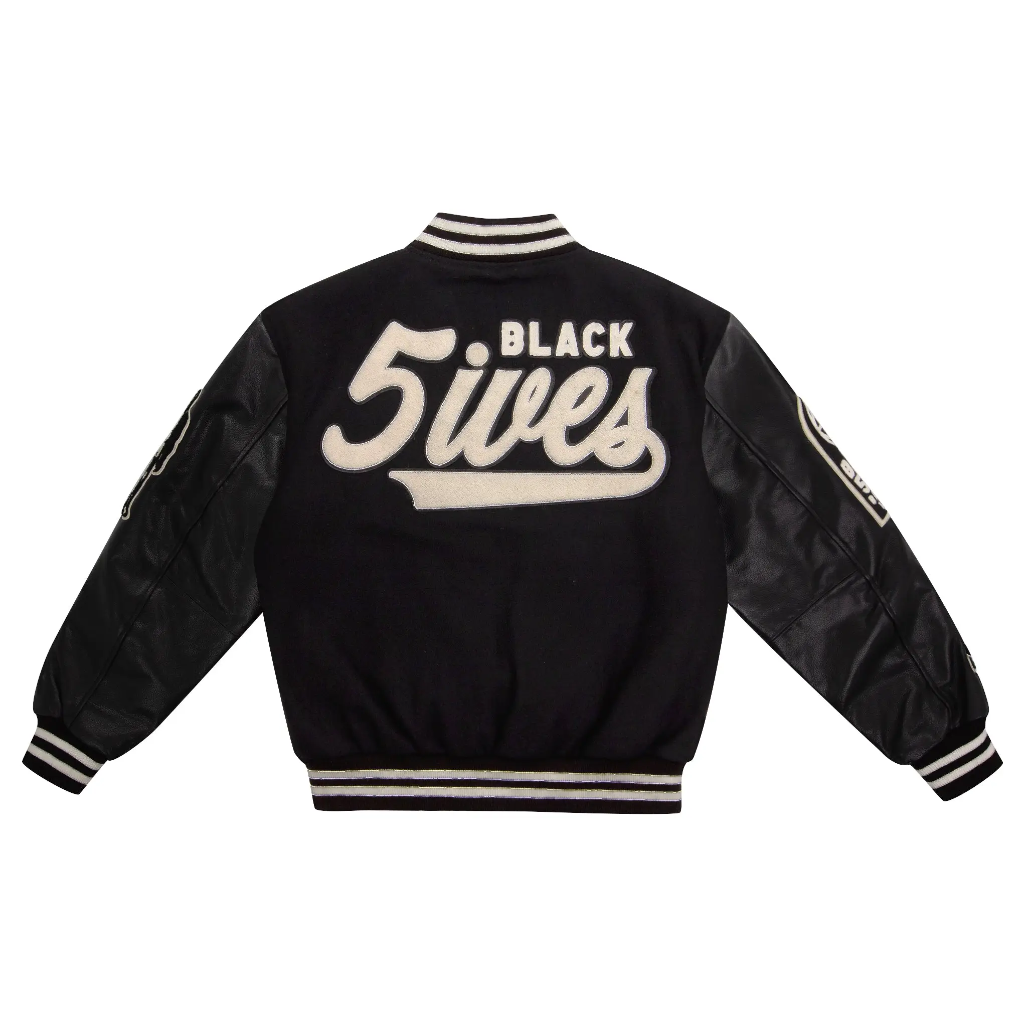Basketball black five varsity jacket