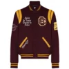 Bethunecookman wildcats full snap wool bomber varsity maroon jacket