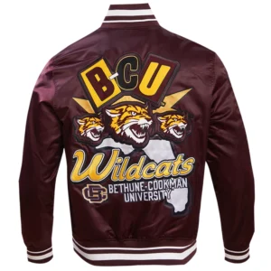 Bethunecookman wildcats homecoming rib knitted varsity jacket