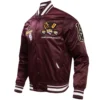 Bethunecookman wildcats homecoming ribbed maroon patch varsity jacket