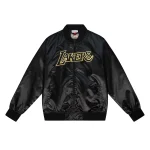 Los Angeles Lakers Big Face 4.0 Black Satin Jacket