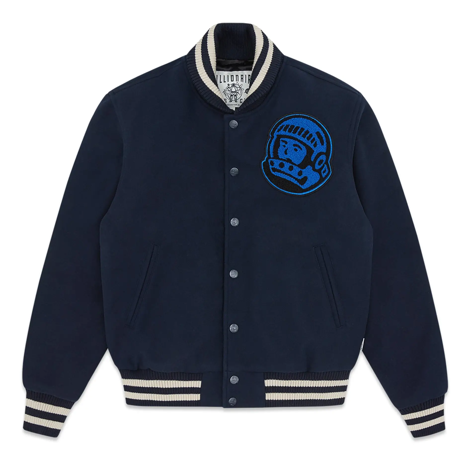 Billionaire boys club astro navy varsity jacket 1