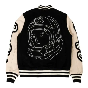 Billionaire boys club men bb astral black white varsity jacket 02