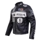 Black brooklyn nets moto jacket
