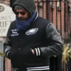 Black nyc bradley cooper philadelphia eagles varsity jacket