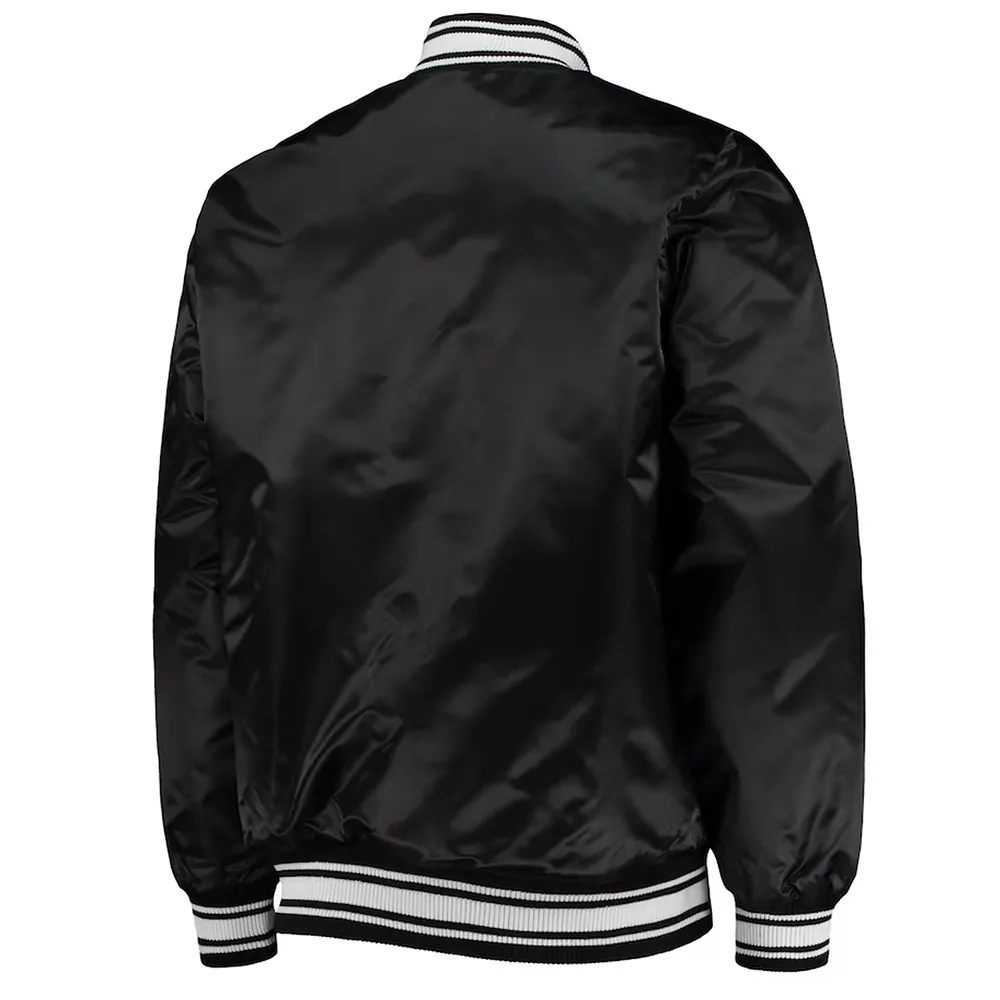 Black washington commanders locker room jacket