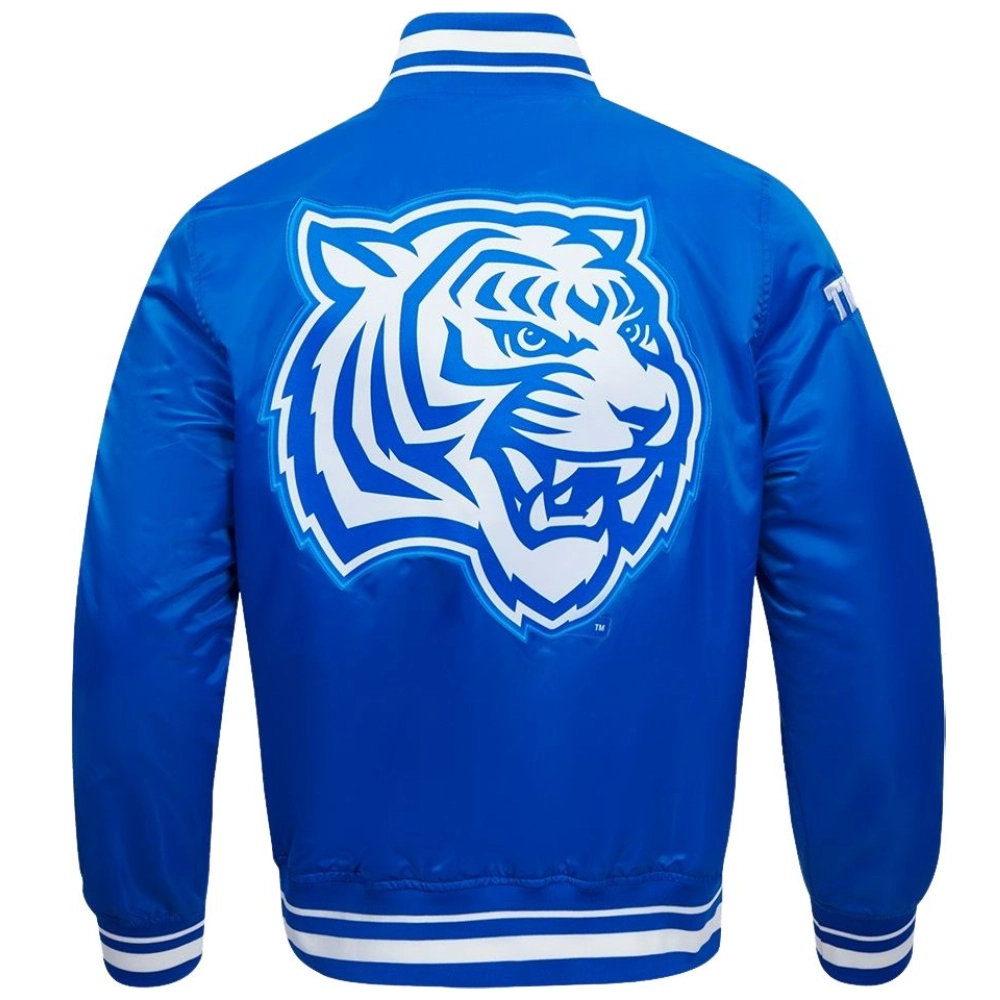 Blue tennessee state tigers script tail satin jacket