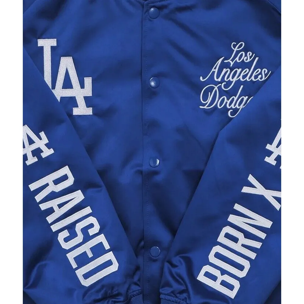 Born raised post season los angeles dodgers blue jacket
