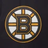 Boston bruins domestic two tone wool and leather jacket black white 3