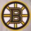 Boston bruins front hit gray varsity jacket