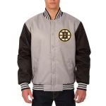 Boston Bruins Front Hit Gray Polyester Jacket