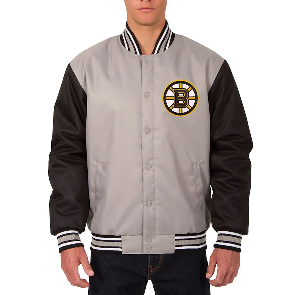 Boston bruins front hit polyester jacket
