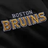 Boston bruins heavyweight full snap satin jacket