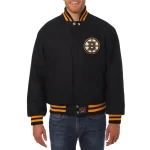Boston Bruins One Color Black Wool Jacket