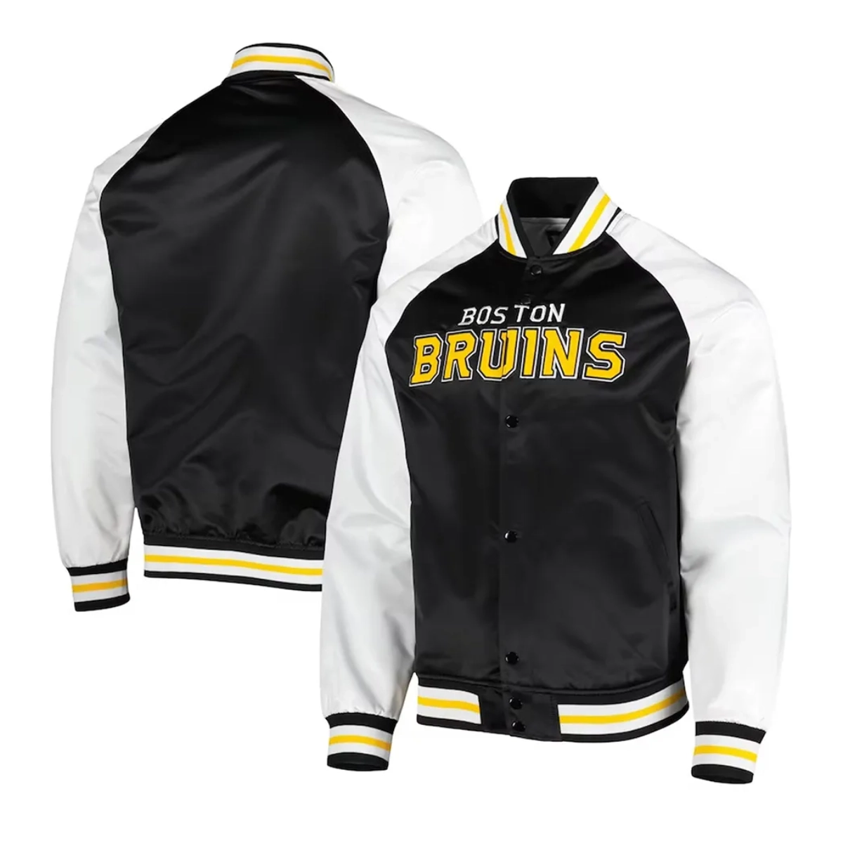 Boston bruins prime time full snap varsity jacket