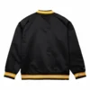 Boston bruins raglan full snap satin varsity jacket 1