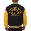 Boston bruins two tone wool varsity jacket black yellow 1 1